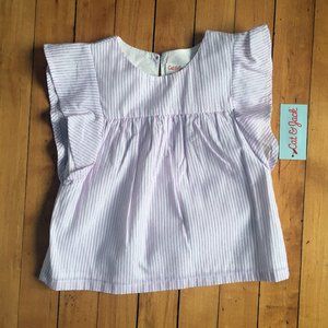 Cat & Jack Short Sleeve Pinstripe Top